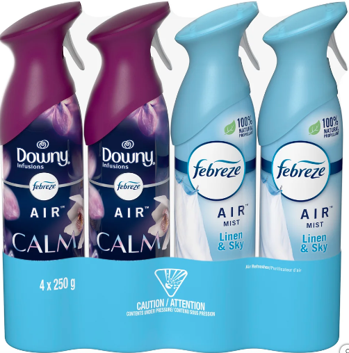 Febreze Air Mist Odor Fighting Air Freshener Variety Pack 8.1 fl oz 4 count